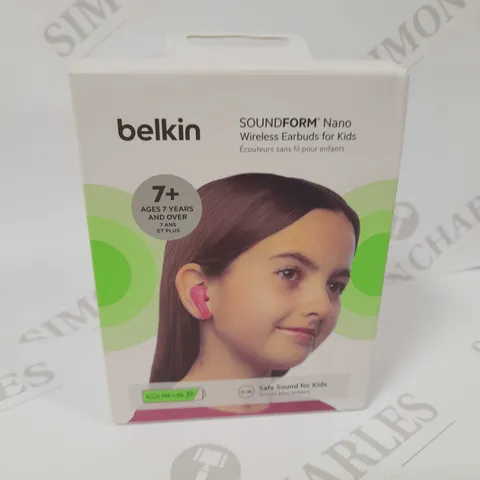 BOXED BELKIN SOUNDFORM NANO WIRELESS EARBUDS FOR KIDS