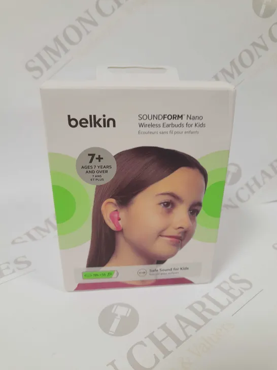 BOXED BELKIN SOUNDFORM NANO WIRELESS EARBUDS FOR KIDS