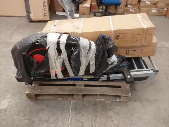 PALLET TO CONTAIN 2 ASSORTED INCOMPLETE EXERCISE MACHINES AND TRAMPOLINE PARTS