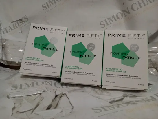 LOT OF 3 BOXES OF PRIME FIFTY FIGHTING FATIGUE ENERGY TABLETS - FOR OVER 50'S