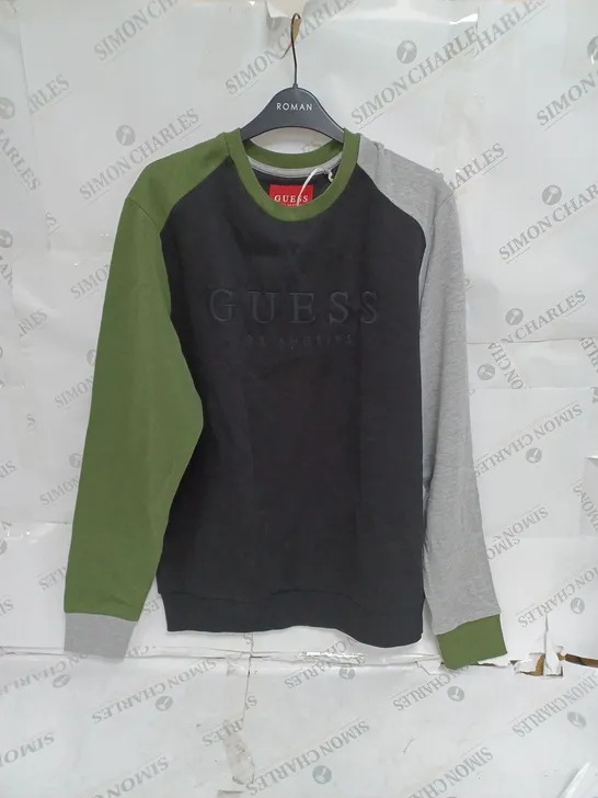 GUESS LOGO MULTICOLOURED JUMPER- MEDIUM