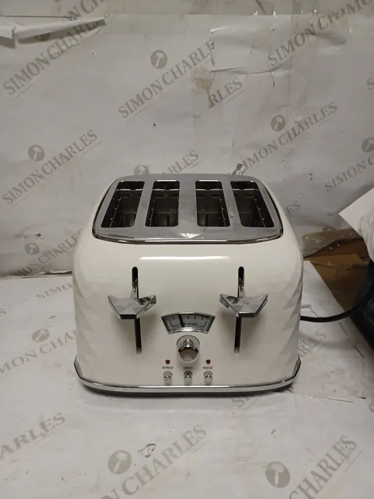 DE'LONGHI BRILLANTE CTJ4003W 4-SLICE TOASTER - WHITE