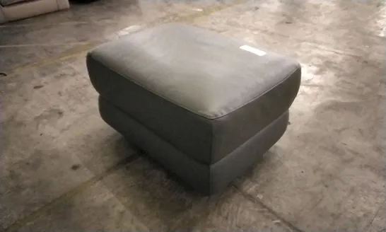 QUALITY ITALIAN DESIGNER CHARCOAL GREY LEATHER FOOTSTOOL