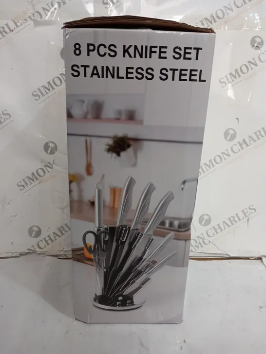 BOXED LIVIO 8 PEICE KNIFE SET STAINLESS STEEL