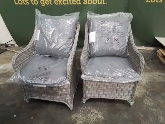 PAIR OF GOODHOME HAMILTON PATIO ARMCHAIRS