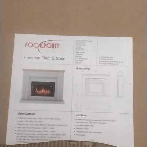 BOXED FOCAL POINT HORSHAM ELECTRIC SUITE GREY (SURROUND ONLY)