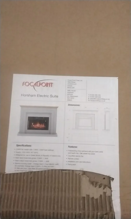 BOXED FOCAL POINT HORSHAM ELECTRIC SUITE GREY (SURROUND ONLY)