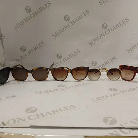 BOX OF APPROX 20 ASSORTED SUNGLASSES TO INCLUDE - SOJOS POLARIZED SUNGLASSES - SOUTH BEACH BLOCKY SUNGLASSES - LODON RETRO RADLEY GOLD ECT 