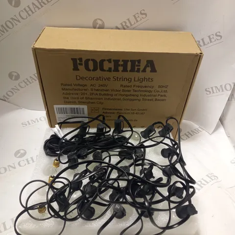 BOXED FOCHEA WARM WHITE DECORATIVE STRING LIGHTS APPROXIMATELY 25 PCS BULBS