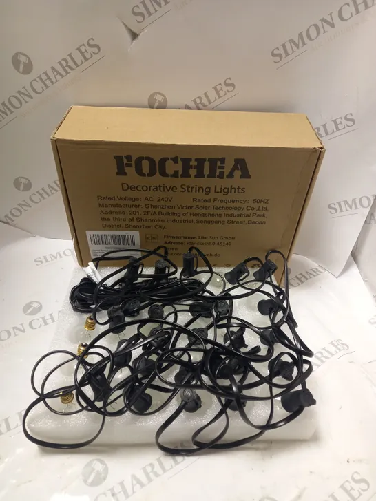 BOXED FOCHEA WARM WHITE DECORATIVE STRING LIGHTS APPROXIMATELY 25 PCS BULBS