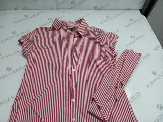 JAEGER PINK/WHITE STRIPED SHIRT - 14