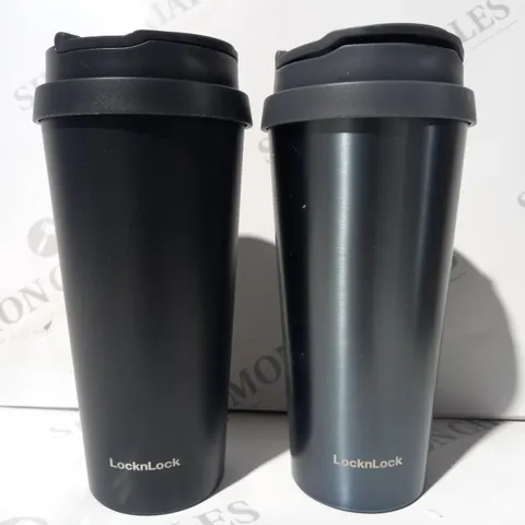 BOXED OUTLET LOCK & LOCK SET OF 2 INSULATED CLIP TUMBLERS 540ML