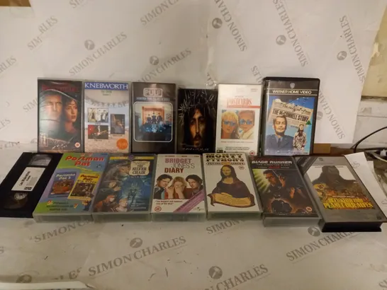 LOT OF APPROXIMATELY 13 VHS'S TO INCLUDE BLADE RUNNER SPECIAL WIDESCREEN EDITION, BRAVEHEART, BRODGET JONES DIARY, ETC