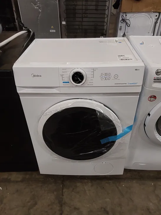 MIDEA 8KG FREESTANDING WASHING MACHINE IN WHITE, MODEL: MF10EW80BA