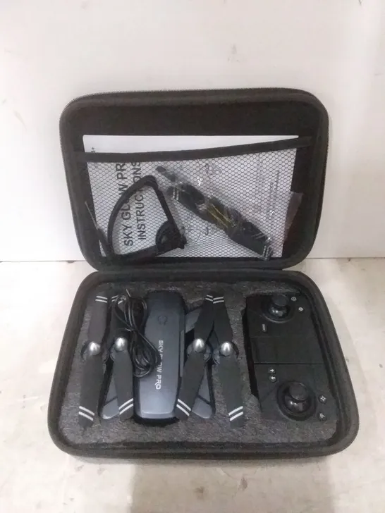 BOXED SKY GLOW PRO DRONE WITH STORAGE CASE 