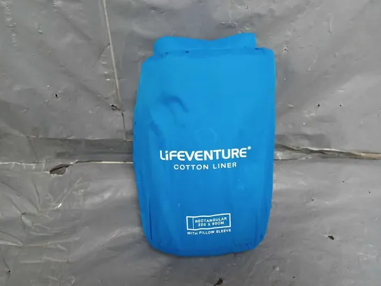 LIFEVENTURE COTTON LINER WITH PILLOW SLEEVE (220x90cm)