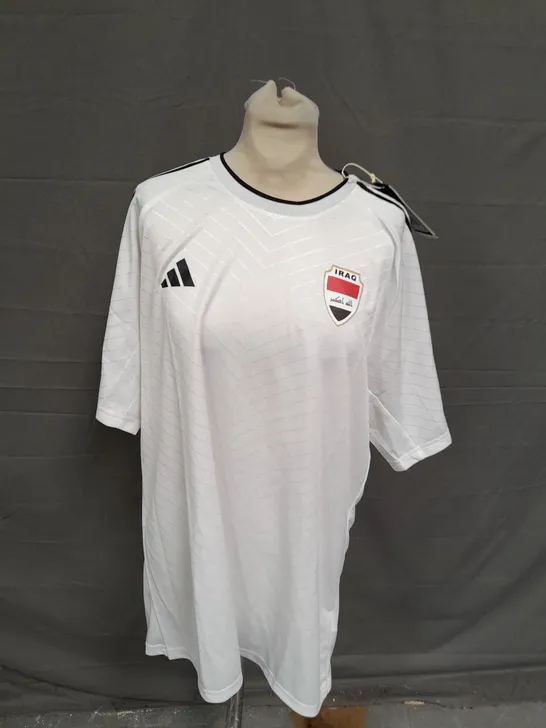 ADIDAS IRAQ WHITE FOOTBALL SHIRT - XL