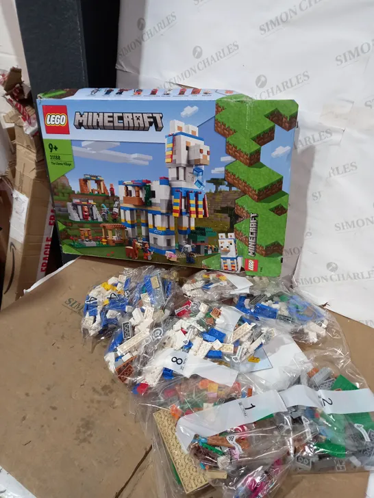 BOXED LEGO MINECRAFT THE LLAMA VILLAGE RRP £29.99