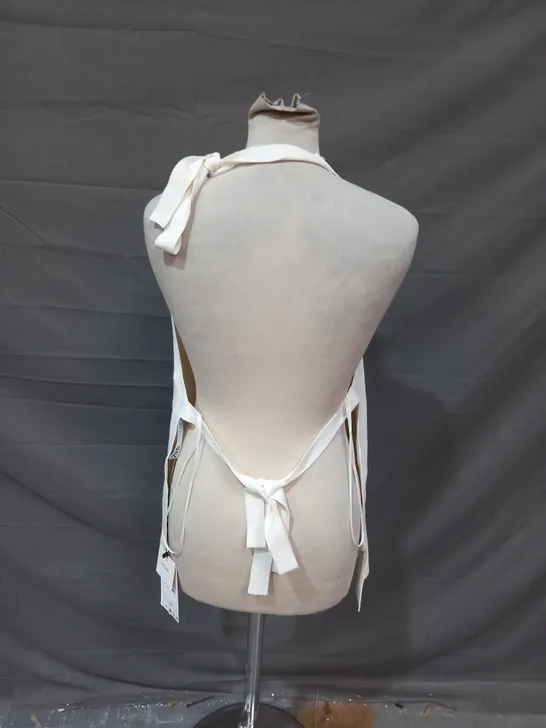 ZARA WITH LINEN CREAM APRON - MEDIUM