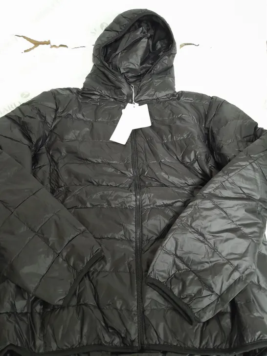 UNIQLO LIGHT DOWN BLACK COAT - 3XL