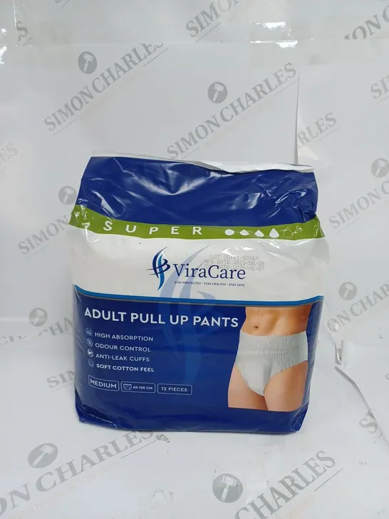 SEALED VIRACARE ADULT PULL UP PANTS 65CM-135CM - PACK OF 12