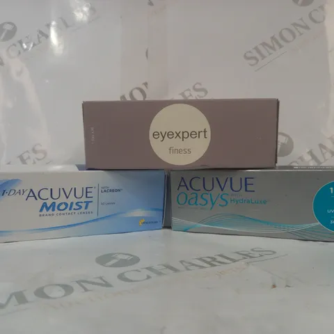 APPROXIMATELY 20 ASSORTED HOUSEHOLD ITEMS TO INCLUDE EYEXPERT FINESS CONTACT LENSES, ACUVUE OASYS CONTACT LENSES, ETC