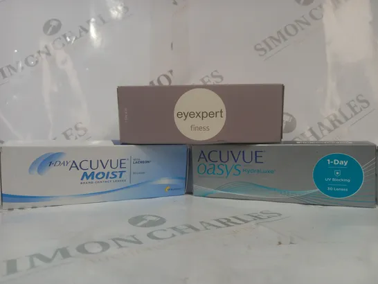 APPROXIMATELY 20 ASSORTED HOUSEHOLD ITEMS TO INCLUDE EYEXPERT FINESS CONTACT LENSES, ACUVUE OASYS CONTACT LENSES, ETC