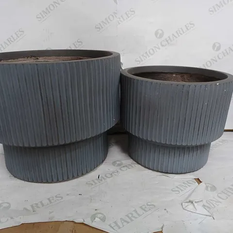 SET OF 2 ROUND TIERED PLANTERS 