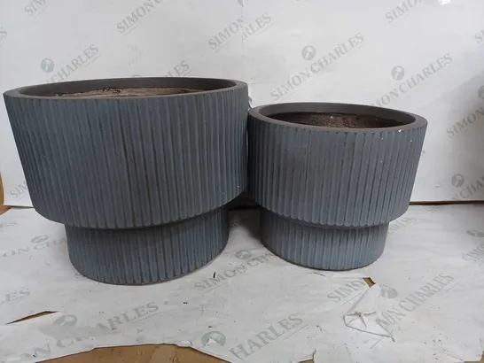 SET OF 2 ROUND TIERED PLANTERS 