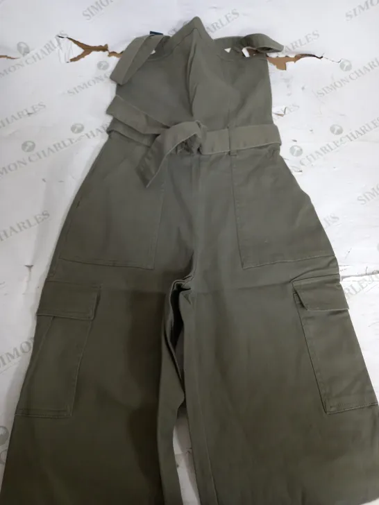 HOLLISTER KHAKI GREEN DUNGAREES - XS