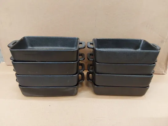 BOXED 8X GENWARE FORGE STONEWARE RECTANGULAR DISH 16 X 10.5 X 4CM (1 BOX)