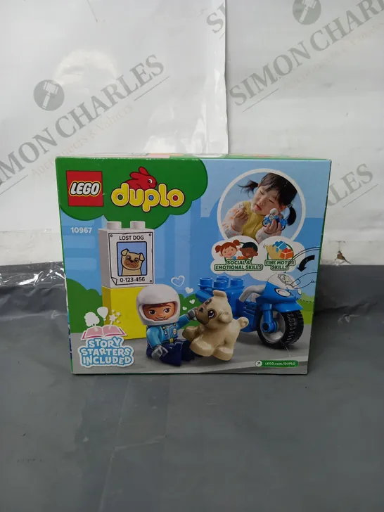 BOXED LEGO DUPLO POLICE MOTORCYCLE 