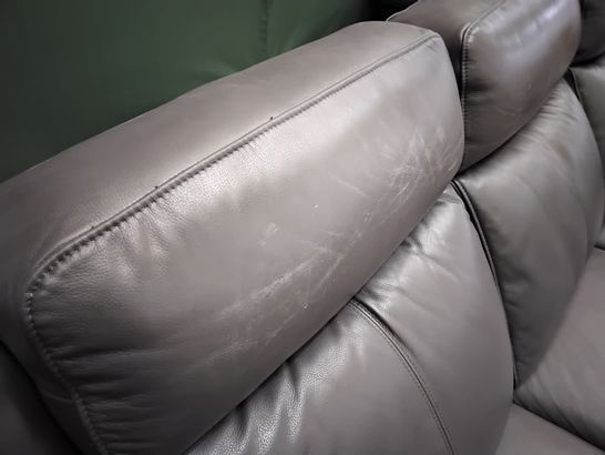 QUALITY 3 SEATER FAUX LEATHER BROWN/GREEN RECLINER SOFA