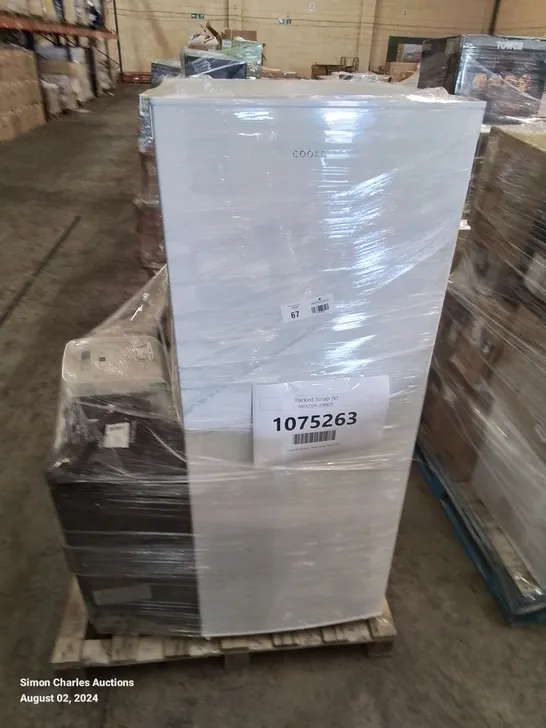 PALLET OF APPROXIMATELY 4 UNPROCESSED RAW RETURN WHITE GOODS AND AIR CONDITIONERS TO INCLUDE;