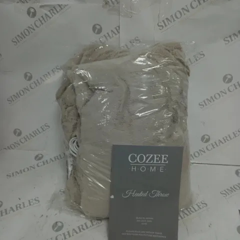 COZEE HOME VELVETSOFT HEATED THROW IN STONE 