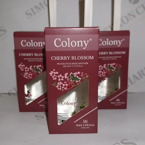 LOT OF 5 X 100ML WAX LYRICAL COLONY REED DIFFUSERS - CHERRY BLOSSOM 