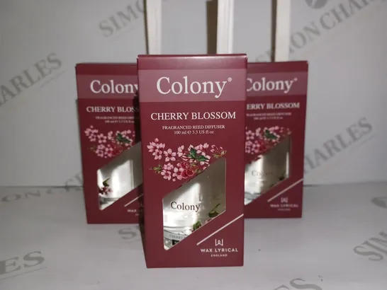 LOT OF 5 X 100ML WAX LYRICAL COLONY REED DIFFUSERS - CHERRY BLOSSOM 