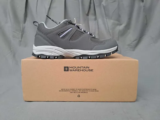 BOXED PAIR OF MOUNTAIN WAREHOUSE SHOES IN GREY UK SIZE 5