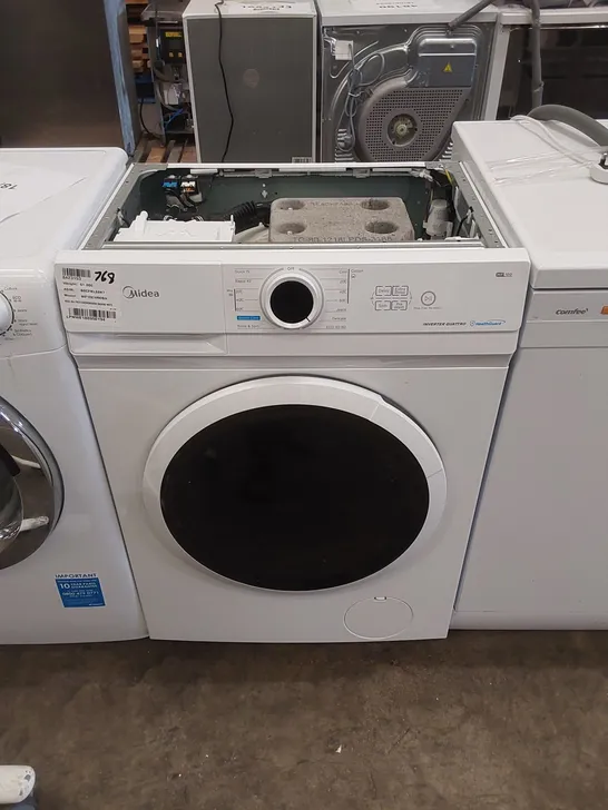 MIDEA 9KG FREESTANDING WASHING MACHINE IN WHITE, MODEL: MF10EW90BA