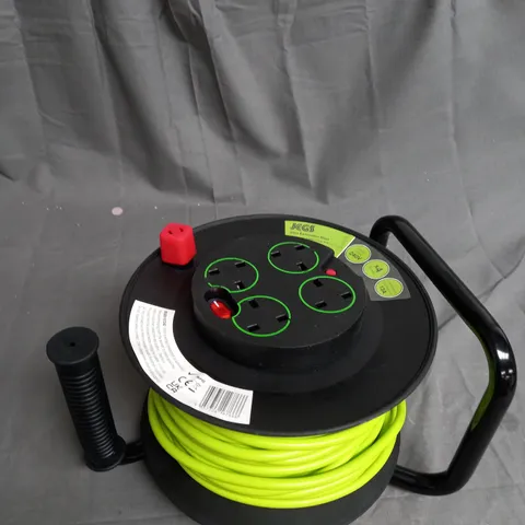 JEGS 25M EXTENSION CORD REEL IN NEON GREEN