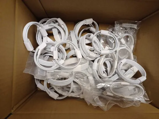 BOX OF APPROX 30 ASSORTED APPLE MOBILE PHONE CHARGERS