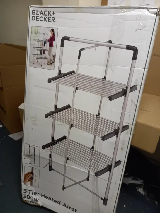 BLACK AND DECKER 3 TIER HEATED AIRER 300W 