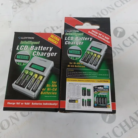 LOT OF 6 LLOYTRON INTELLIGENT LCD BATTERY CHARGERS