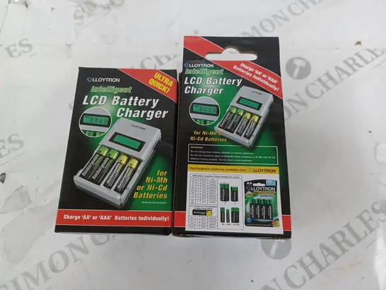 LOT OF 6 LLOYTRON INTELLIGENT LCD BATTERY CHARGERS