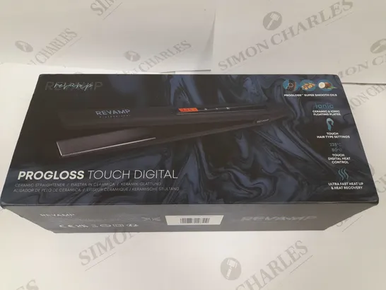 BOXED REVAMP PROGLOSS TOUCH DIGITAL CERAMIC STRAIGHTENERS