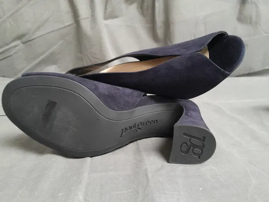 BOXED PAIR OF PAUL GREEN OPEN TOE HEELED SHOES SIZE 7