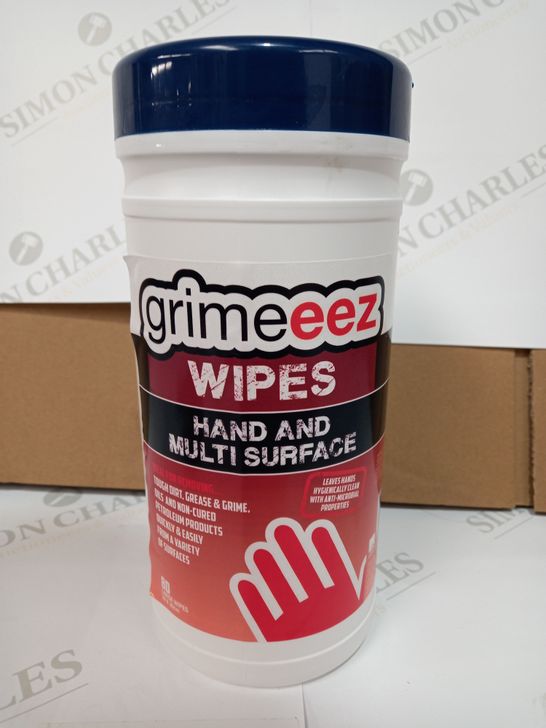 LOT OF 10 PACKS OF GRIMEEZ HAND & MULTI SURFACE WIPES (10 X 80CS)