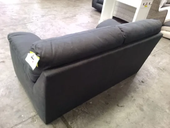 QUALITY DESIGNER 2 SEATER SOFA - BLACK FABRIC 