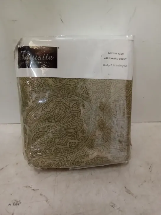 AQUISITE 400 TC PAISLEY PRINT BEDDING