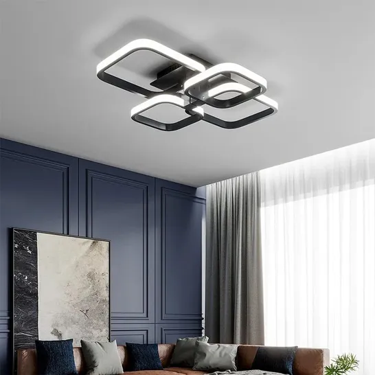 BOXED LED SEMI FLUSH MOUNT 